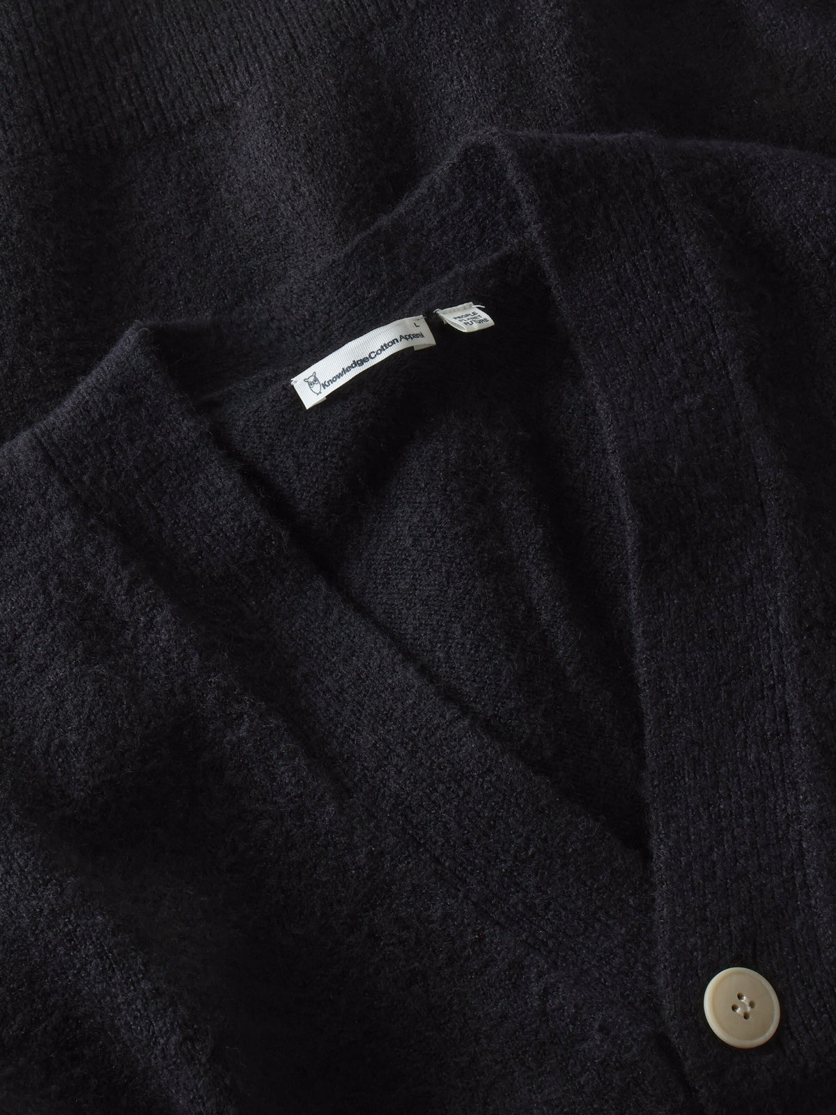 Cardigan Soufflé col V en maille recyclée — Night Sky — vue 3