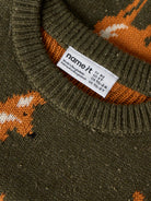 NMMOLA Pull jacquard renards ou ours garçon — name it — Olive Night — autre vue 4 | Appart 17 Bruxelles