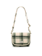 Hindbag Margault Sac bandoulière à rabat, velours ou tartan — Hindbag — Tartan vert — packshot 3 | Appart 17 Bruxelles