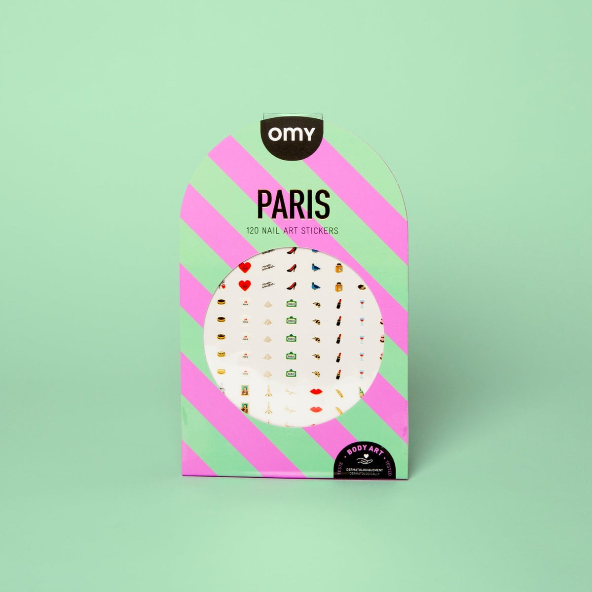 Nail art, 120 stickers pour ongles fluo — OMY — Paris — packshot | Appart 17 Bruxelles