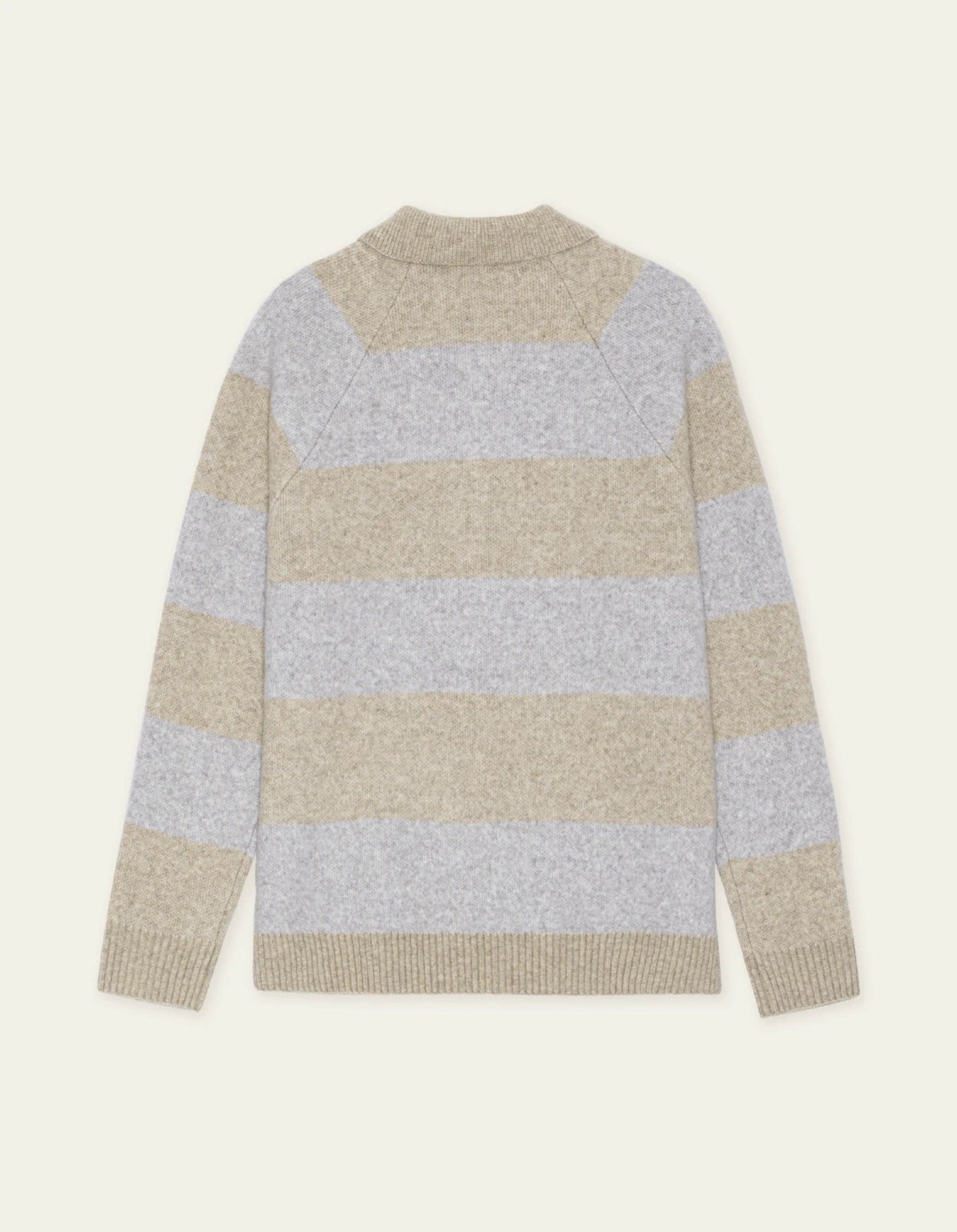 Striped Melange Polo en maille — Light Sand Melange — vue 2