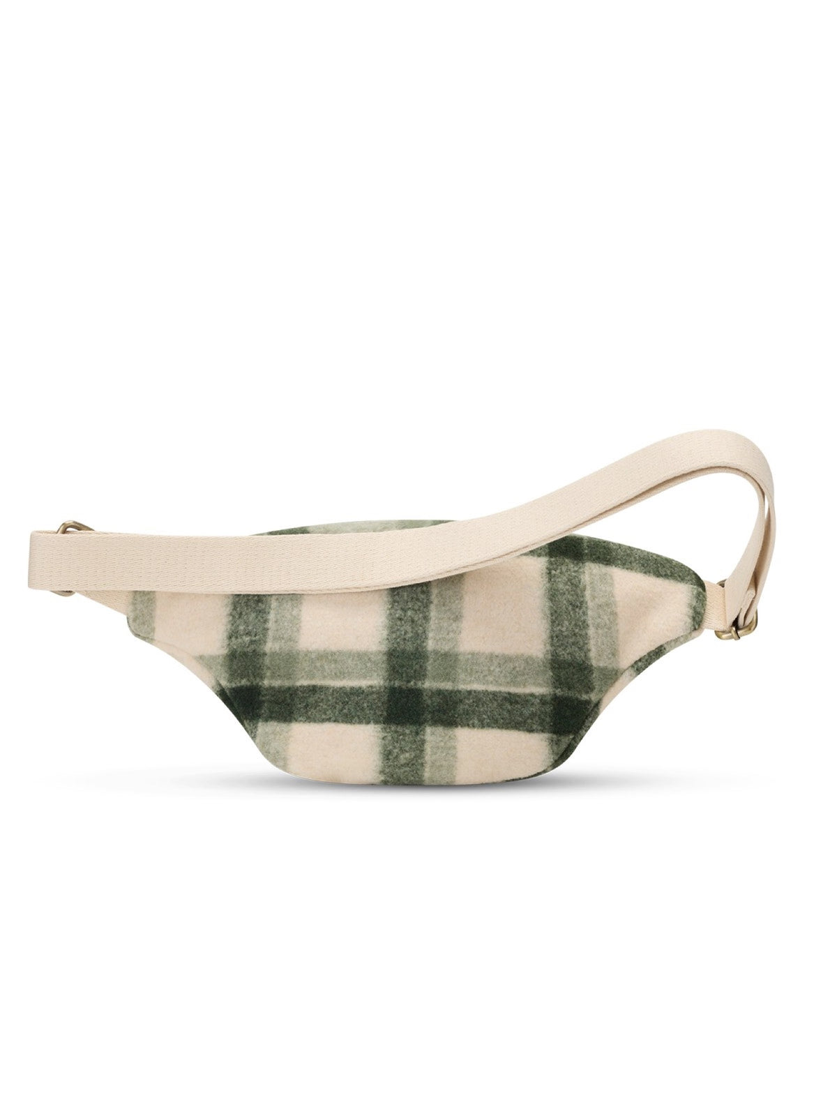 Hindbag Olivia Sac banane d'hiver, tartan ou effet laine — Hindbag — Tartan vert — packshot, vue de dos 4 | Appart 17 Bruxelles