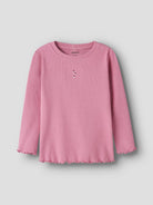 NMFVIVEMMAS T-shirt côtelé brodé de Noël fille — name it — Wild Rose Candy Cane — autre vue 3 | Appart 17 Bruxelles