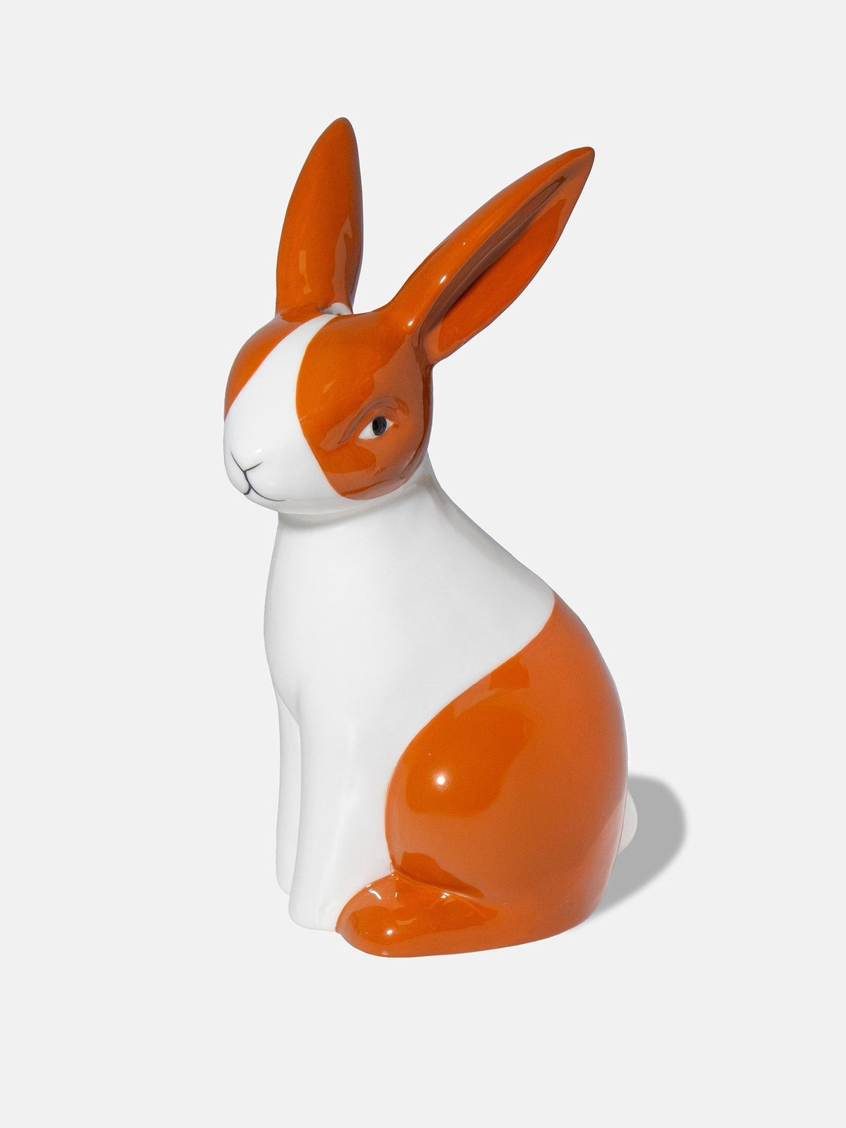 Vase lapin Forest en céramique, taille M — DOIY — Roux et blanc — packshot 2 | Appart 17 Bruxelles