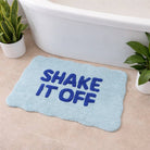 Tapis de bain « Shake It Off » festonné — Bleu — vue 3, Bleu clair & bleu foncé | Appart 17