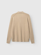 GABadriel Pull demi-zip en maille Lume, col montant — Gabba — Sand Crocker — packshot, vue de dos 2 | Appart 17 Bruxelles