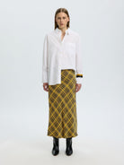 SLWIDA Jupe midi en satin imprimé — Fir Green — vue 4