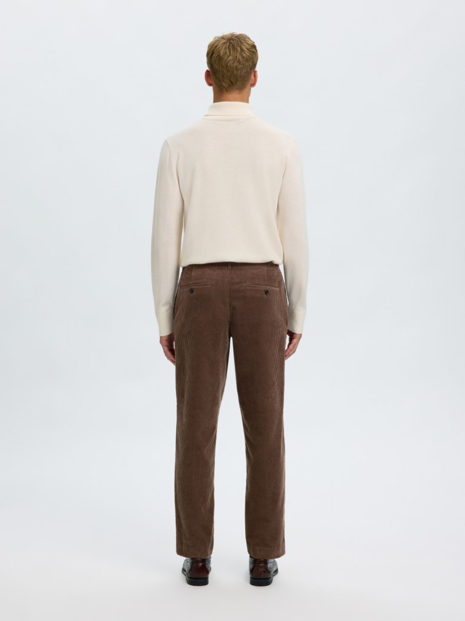 SLM190-REG Pantalon en velours côtelé — Chocolate Chip — vue 3