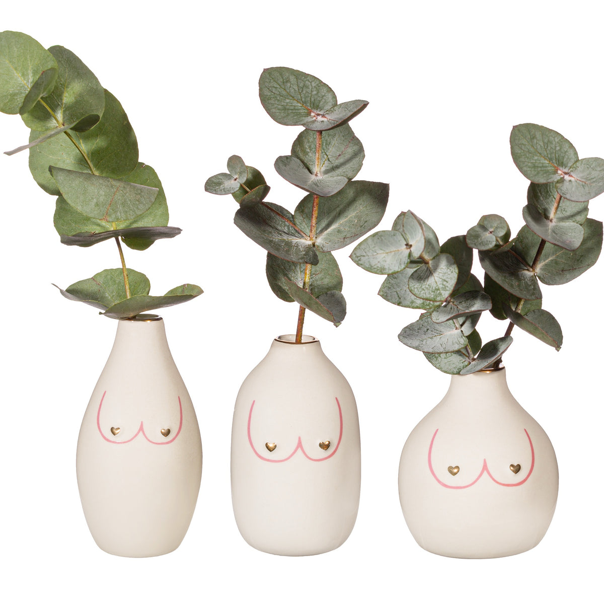 Vases Girl Power — Lot de 3 — Sass & Belle — avec fleurs | Appart 17 Bruxelles