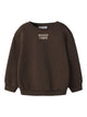 NMMNILAS Sweat « Good Vibes » garçon — name it — Chocolate Brown — vue de face | Appart 17 Bruxelles