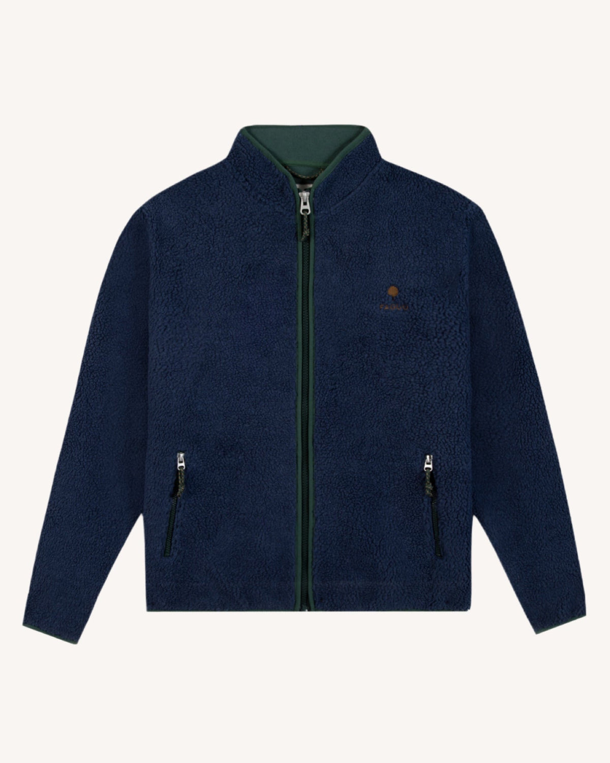 SENONCHE Veste polaire double face sherpa et micropolaire — FAGUO — Bleu foncé — packshot 8 | Appart 17 Bruxelles