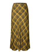 SLWIDA Jupe midi en satin imprimé — Fir Green