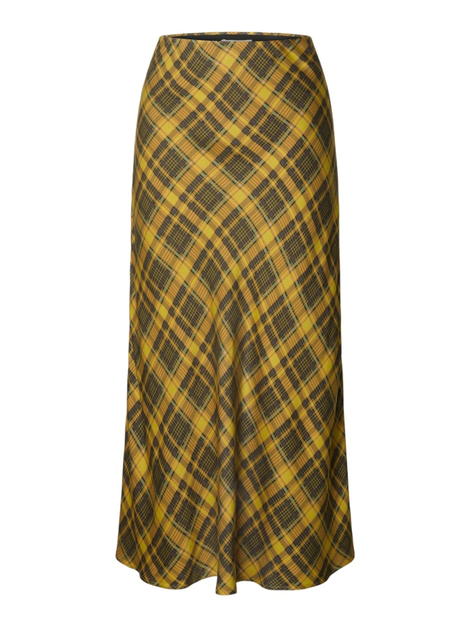 SLWIDA Jupe midi en satin imprimé — Fir Green