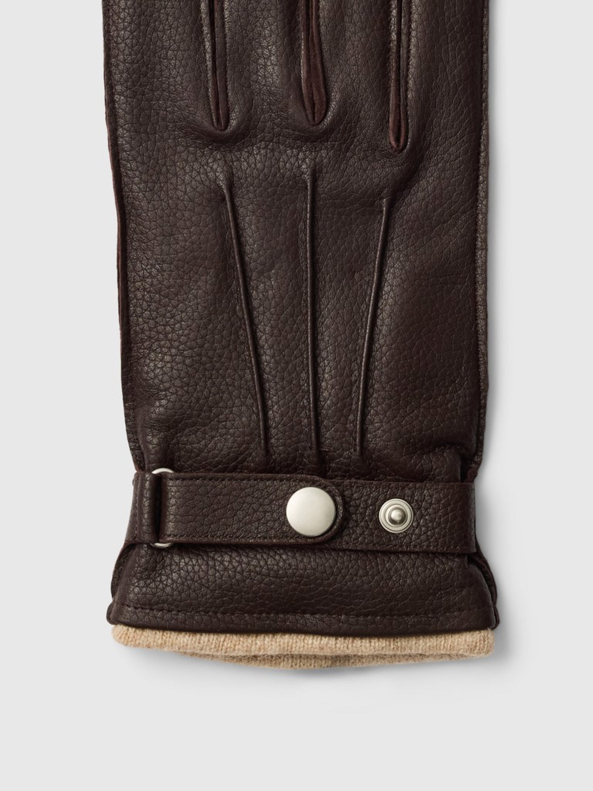 SLMPOUL Gants en cuir d'agneau doublés laine — Selected Homme — Delicioso — détail | Appart 17 Bruxelles