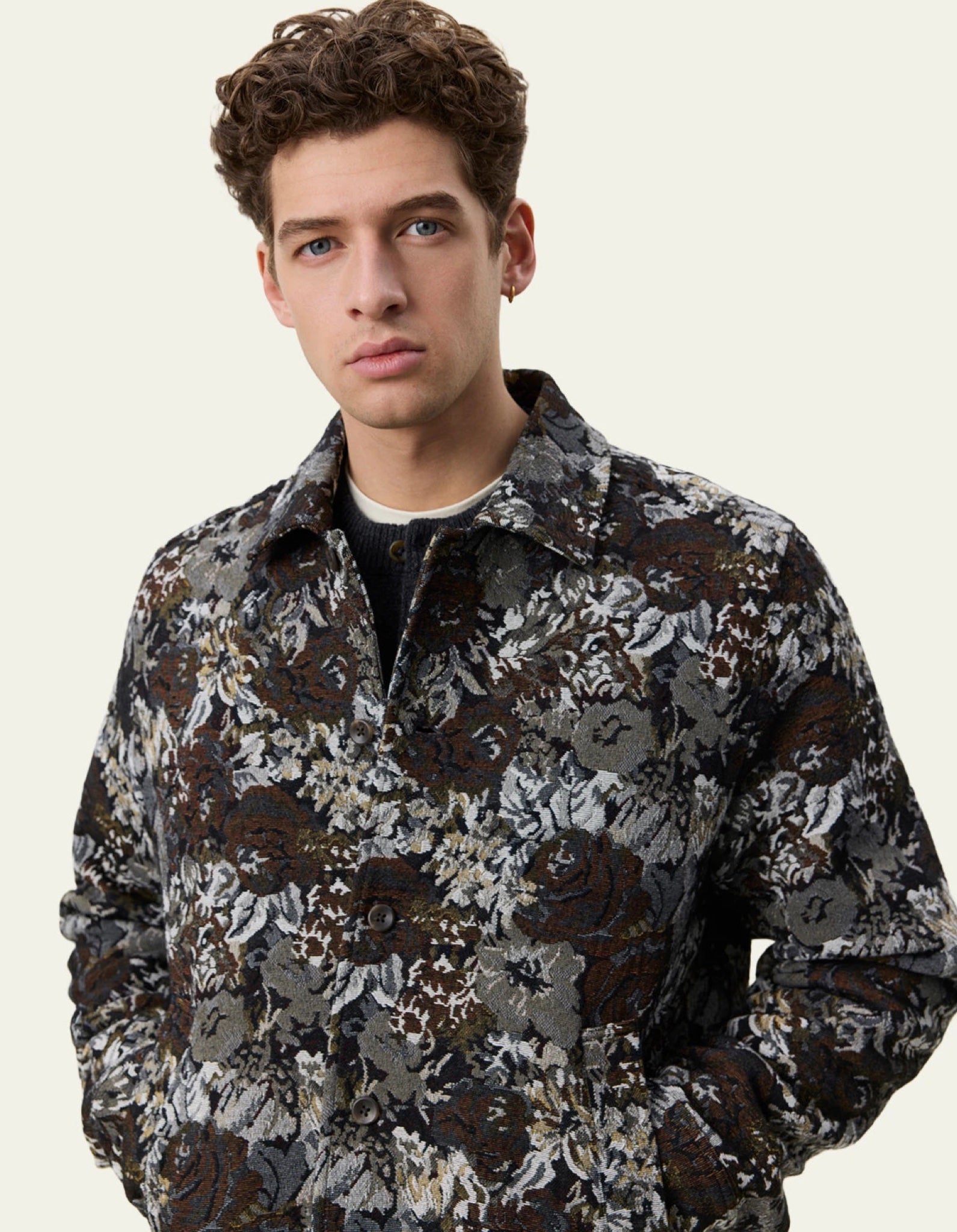 Rose Jacquard Surchemise — Dark Sand — vue 4