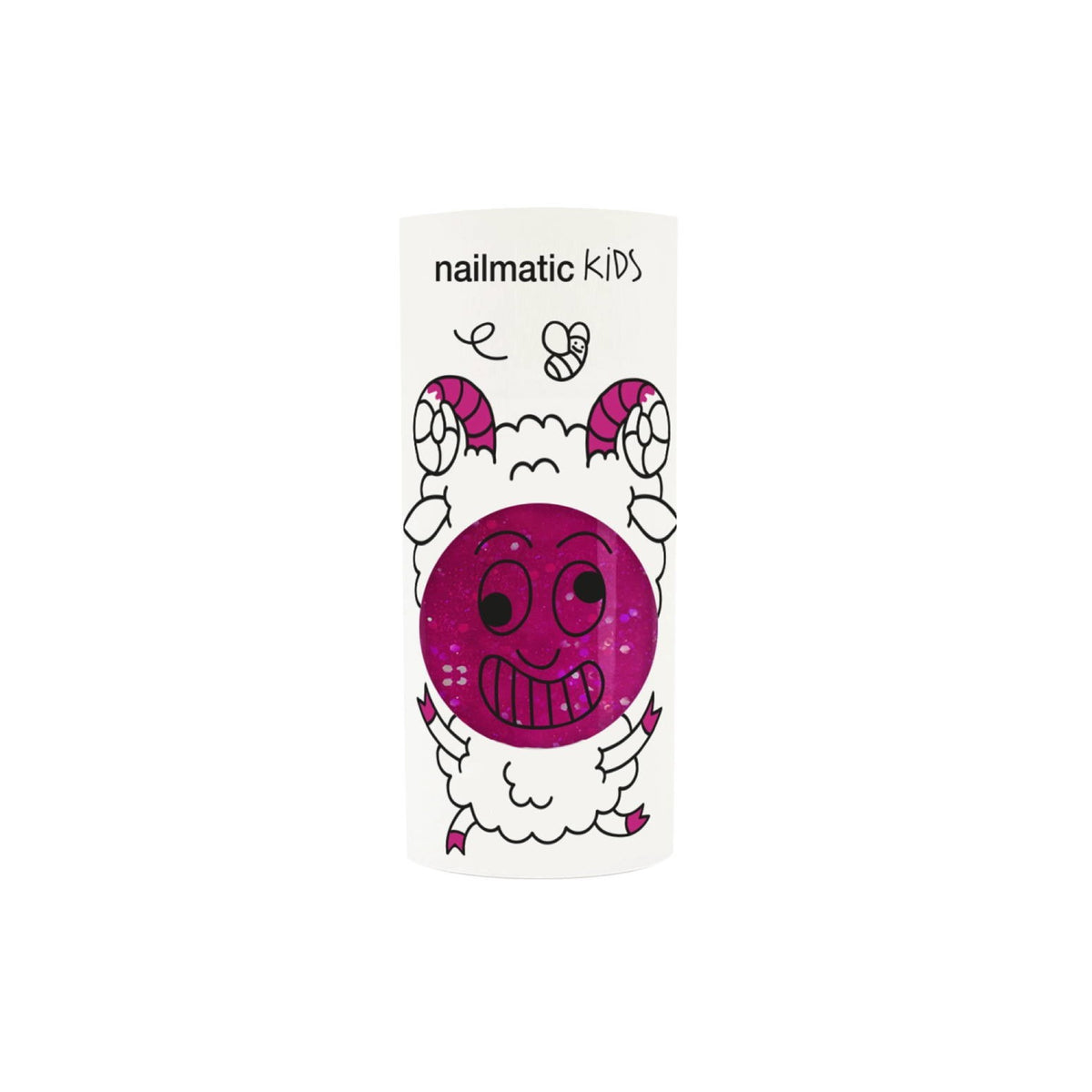 Vernis à l'eau pour enfant, pailleté — Nailmatic — Sheepy framboise — autre vue 2 | Appart 17 Bruxelles