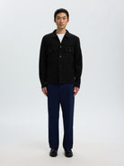 SLMNEALY Cardigan workwear en laine — Noir — vue 4