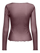JDYELSA Top en mesh manches longues — Huckleberry — vue 2