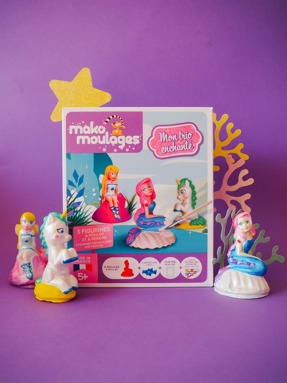 Kit de moulage Mon trio enchanté, 3 figurines — mako moulages — Mon trio enchanté — autre vue 5 | Appart 17 Bruxelles