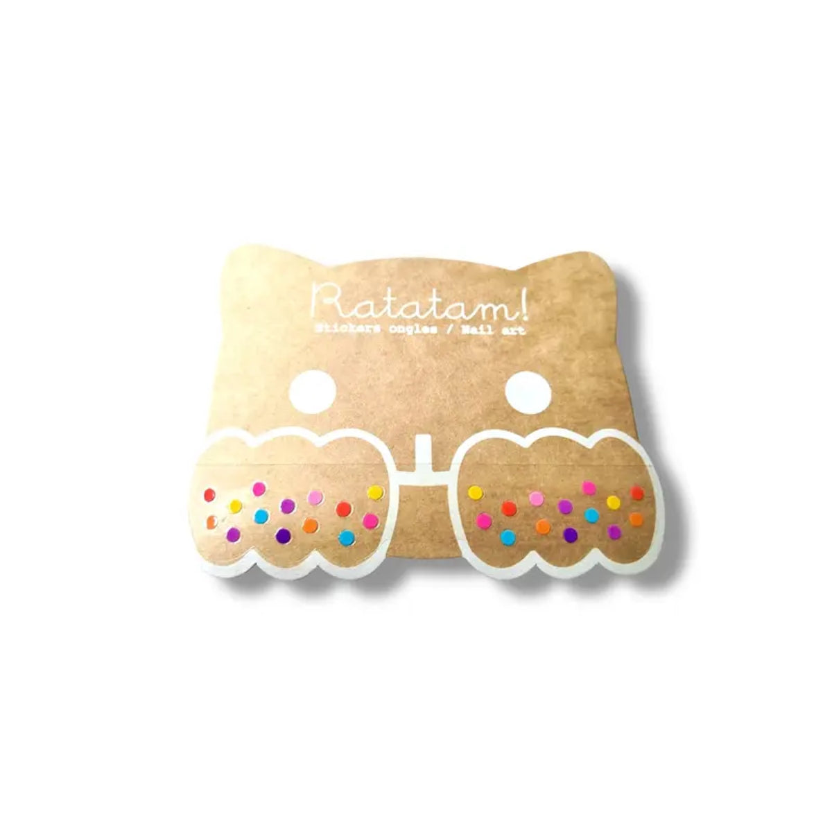 Stickers pour ongles enfant — Ratatam Kids — Pois multicolores — packshot | Appart 17 Bruxelles