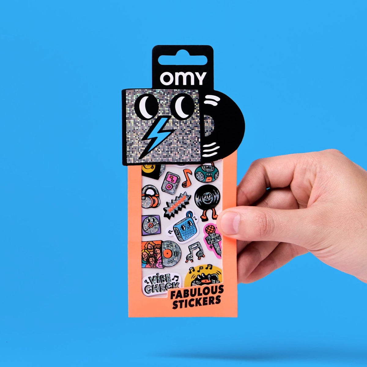 Fabulous Stickers Iconic, environ 20 stickers vinyle — OMY — Music — packshot | Appart 17 Bruxelles
