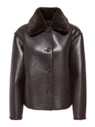 JDYCOCO Veste réversible aviateur simili cuir et sherpa — JDY — Coffee Bean — packshot 7 | Appart 17 Bruxelles