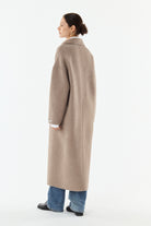 MURIEL Manteau long croisé — Taupe — vue 6
