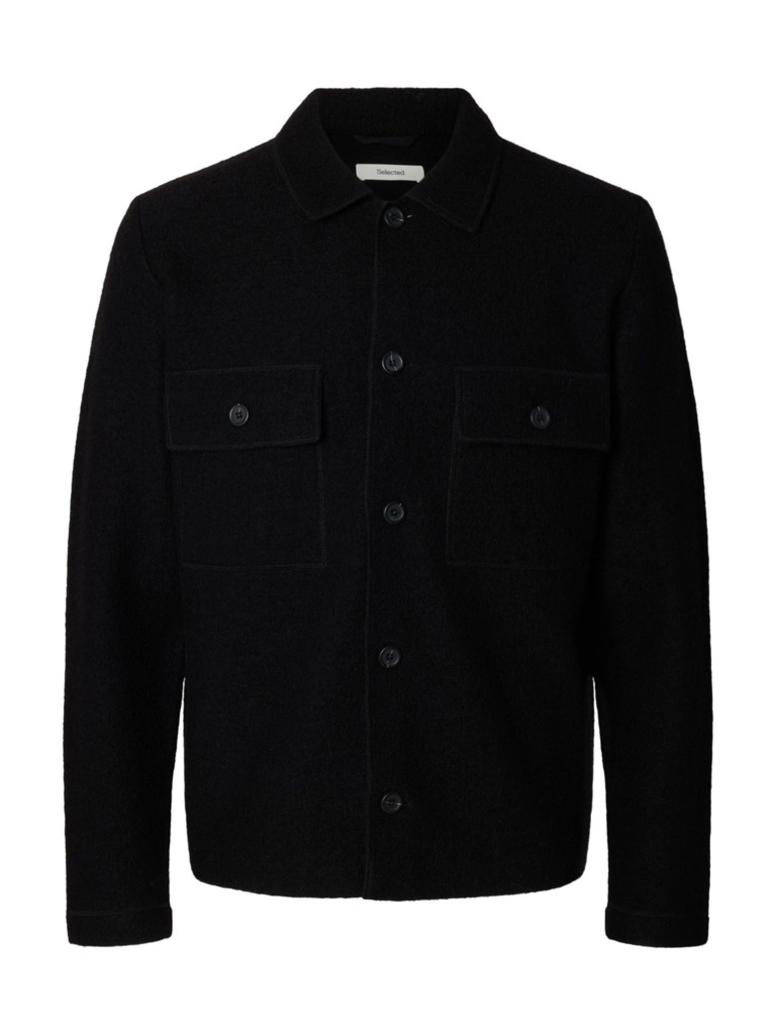 SLMNEALY Cardigan workwear en laine — Noir — Selected