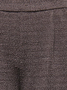 JDYDORIT Pantalon large à carreaux en maille bouclée — JDY — Coffee Bean Checks — détail de la maille 3 | Appart 17 Bruxelles