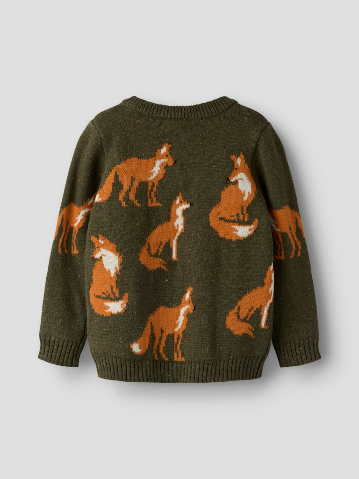 NMMOLA Pull jacquard renards ou ours garçon — name it — Olive Night — autre vue 2 | Appart 17 Bruxelles