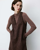 Anaya Robe chasuble en suédine — Chocolat — vue 2