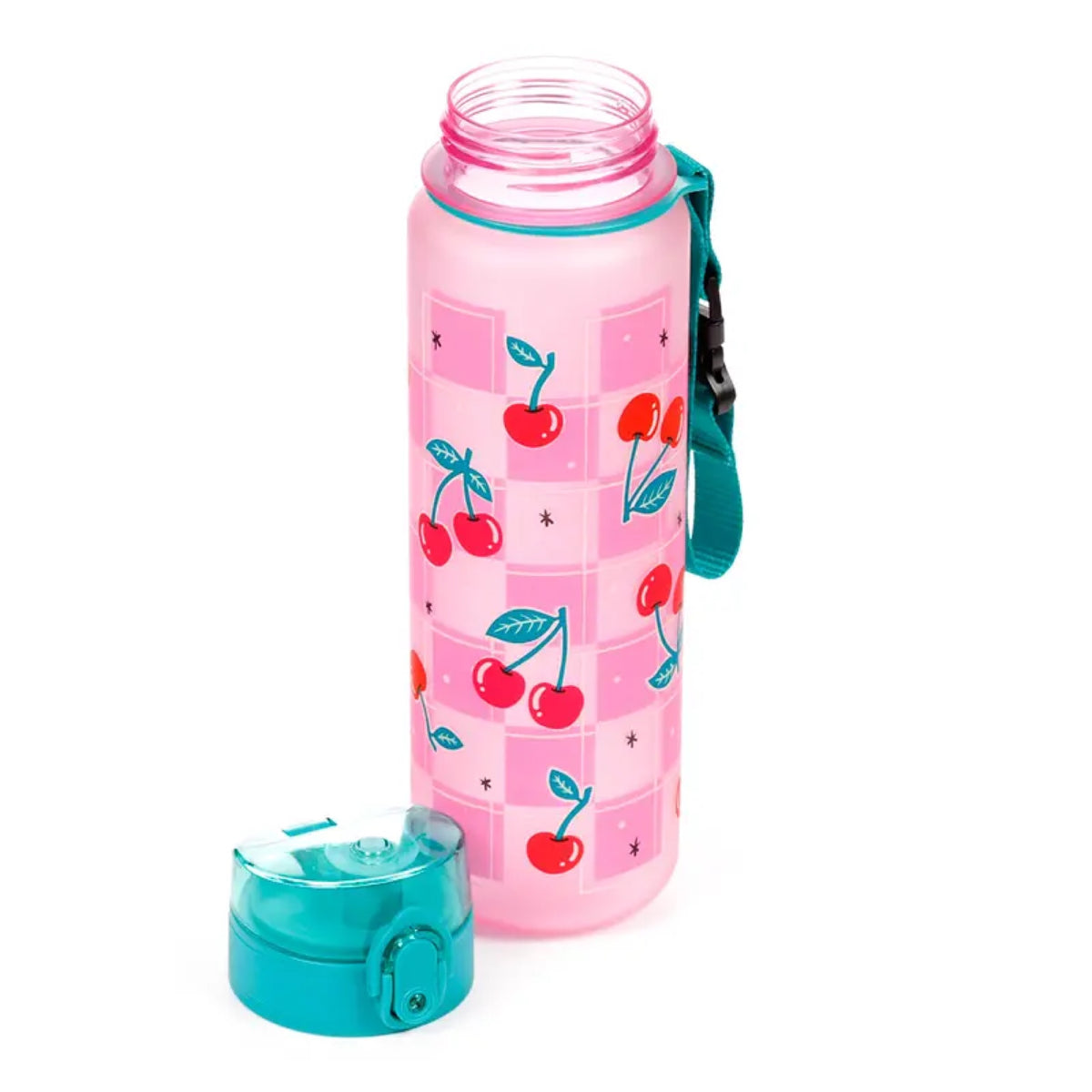 Gourde 600 ml à bouchon pop — Puckator — Cerises — autre vue 3 | Appart 17 Bruxelles