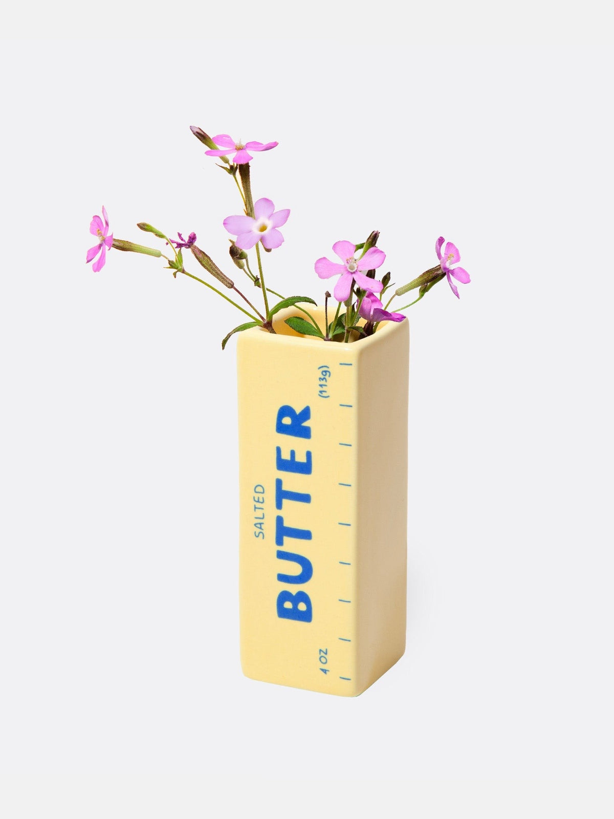Mini vase plaquette de beurre en céramique, taille XS — DOIY — Jaune beurre — avec fleurs séchées 3 | Appart 17 Bruxelles