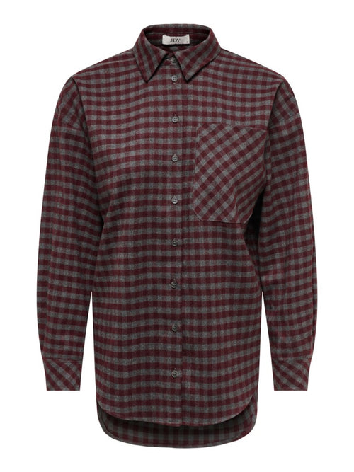 JDYPALIA Chemise longue à carreaux en sergé — Sassafras Checks