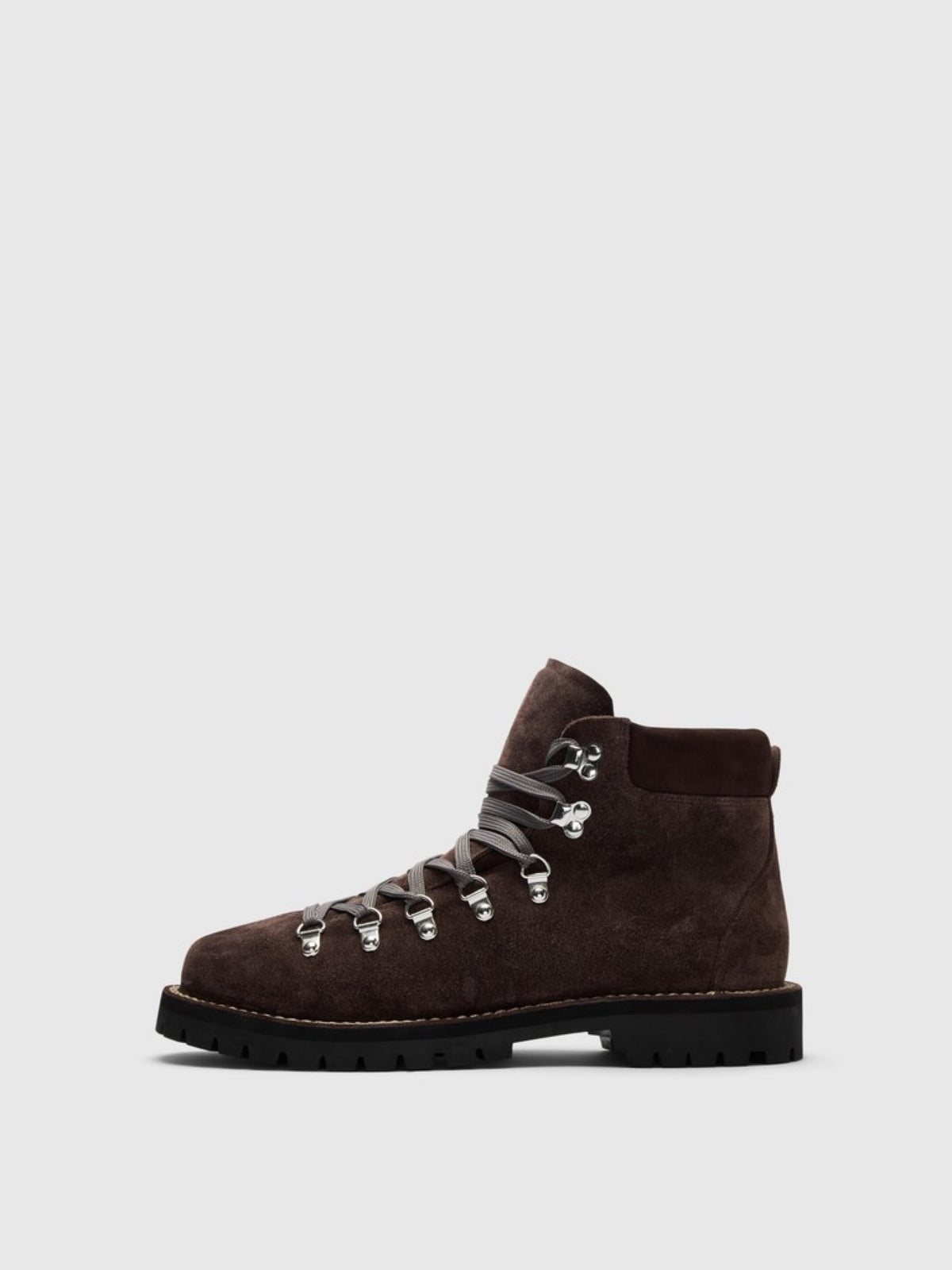 SLMALFRED Boots de randonnée en daim doublées cuir — Selected Homme — Delicioso — packshot, profil | Appart 17 Bruxelles