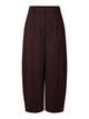 PCPAM Pantalon barrel taille haute en coton — Pieces — Chocolate Plum — packshot | Appart 17 Bruxelles
