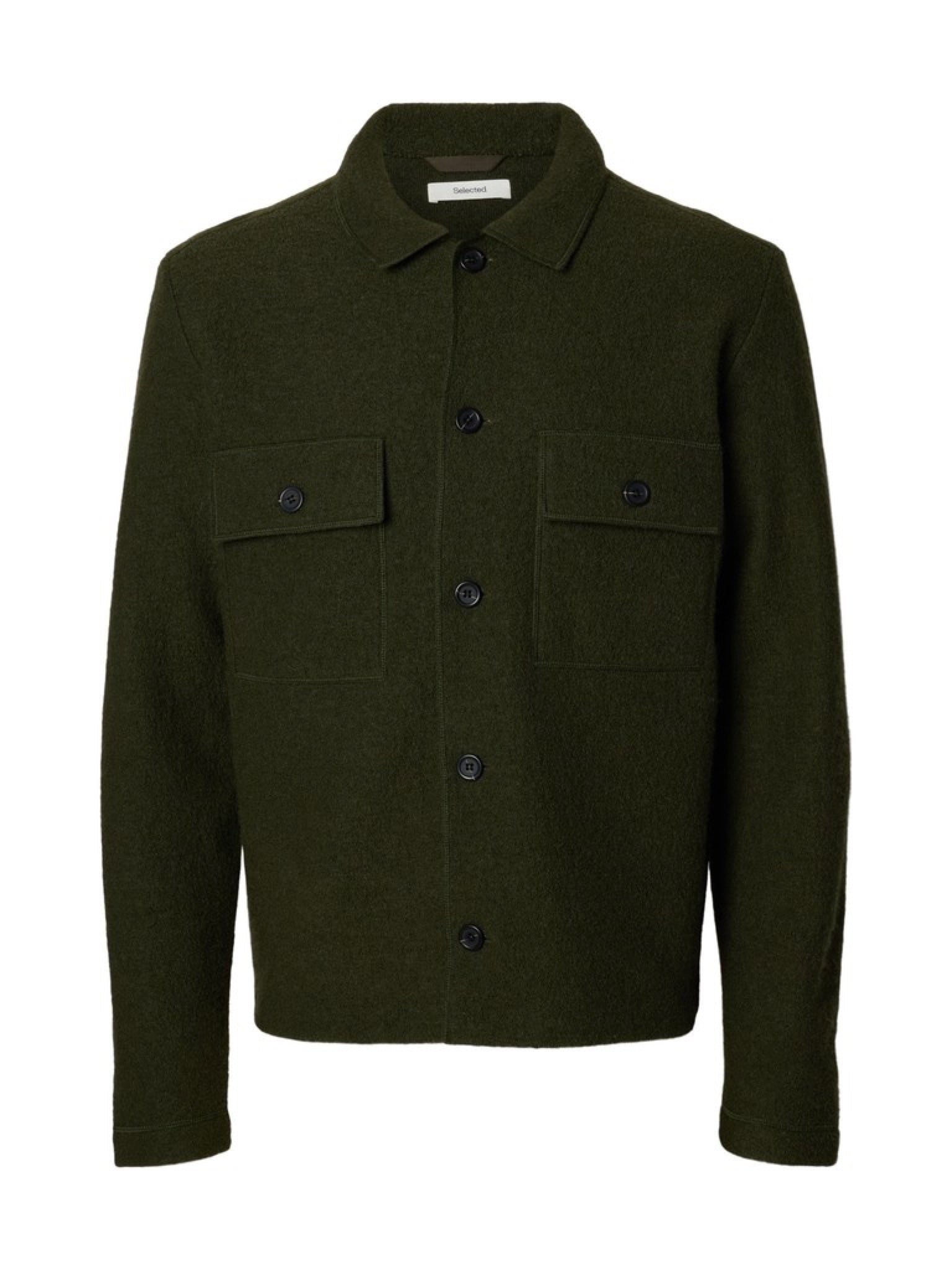 SLMNEALY Cardigan workwear en laine — Forest Night — Selected
