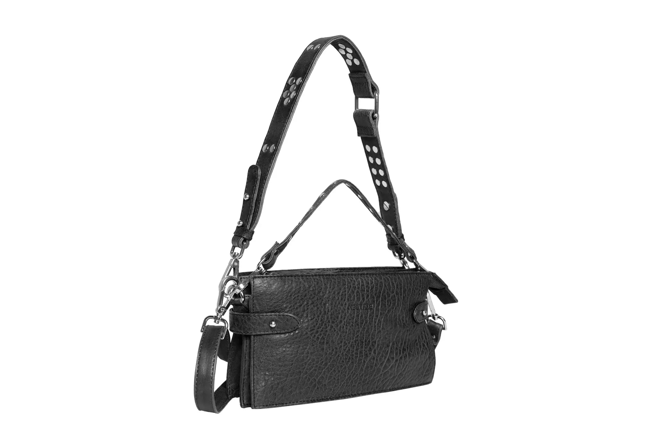 ROCK MAMA - Sac à bandoulière et à bandoulière en cuir noir à bulles — Neuville — Cardigans & Gilets — Appart17 — vue 3