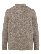 Quarter Zip Sweater — Brown Multi — vue 2