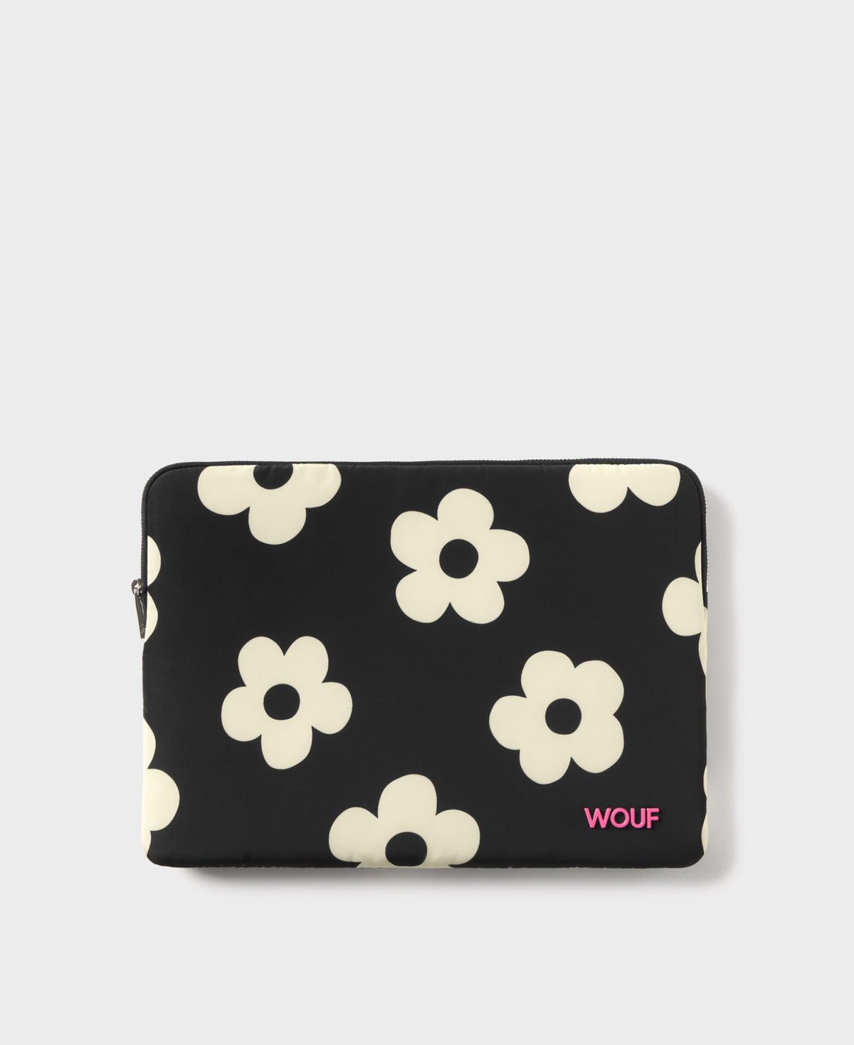 Housse d'ordinateur 13" et 14" matelassée en polyester recyclé — Wouf — Night Daisy — packshot | Appart 17 Bruxelles