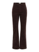 JDYCOURTNEY Pantalon bootcut taille haute en velours côtelé, longueur 32 — JDY — Black Coffee — packshot, de face | Appart 17 Bruxelles