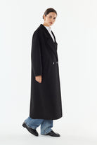 MURIEL Manteau long croisé — Noir — vue 5
