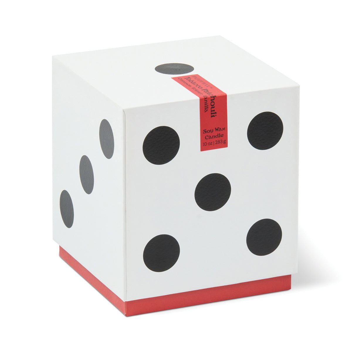 Paddywax Lucky Dice Bougie parfumée dé en céramique 283 g — Paddywax — Tobacco Patchouli — packshot 2 | Appart 17 Bruxelles
