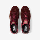 CAVAL Pulse Burgundy Crush Baskets asymétriques en cuir velours bordeaux — CAVAL — Burgundy Crush — vue de dessus 5 | Appart 17 Bruxelles