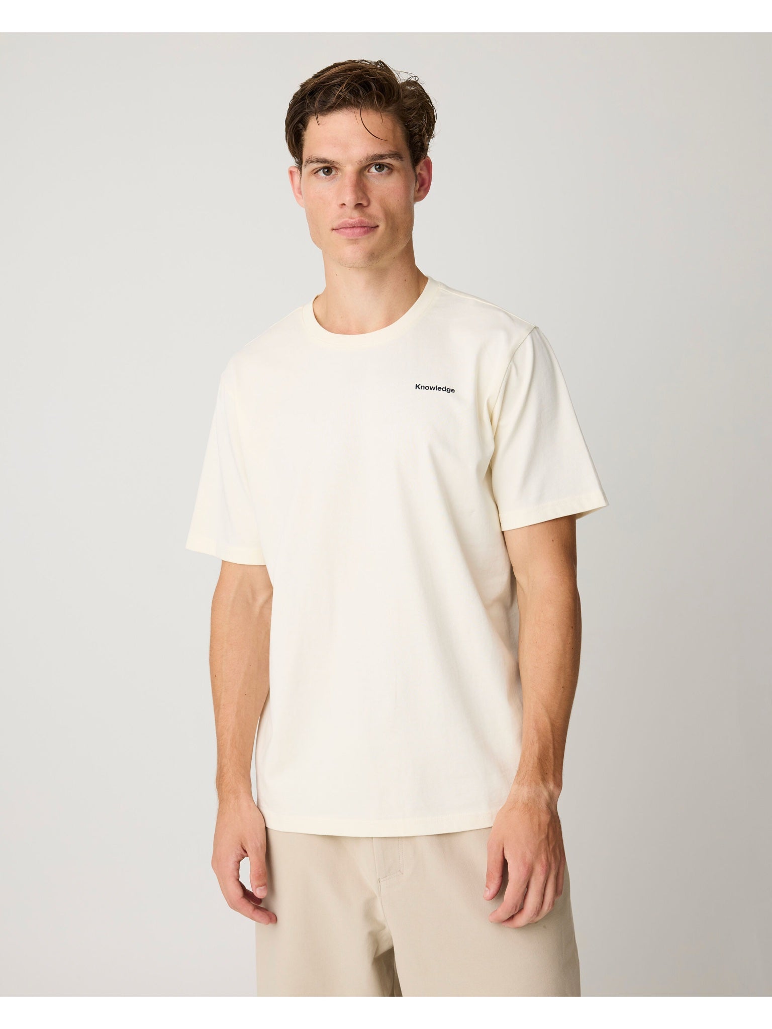 Back Print T-shirt — Egret — vue 3