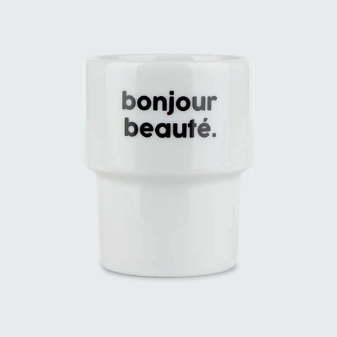 Gobelet « Bonjour beauté » — Félicie Aussi — Bonjour beauté — photo produit | Appart 17 Bruxelles
