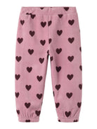 NMFOLAJAS Pantalon polaire à cœurs fille — name it — Mauve Shadows — vue de face 2 | Appart 17 Bruxelles