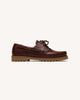 LARCH Chaussures bateau en cuir — Marron