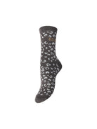 PCSEBBY Chaussettes pailletées léopard à slogan — Pieces — Morel RELOU — packshot | Appart 17 Bruxelles