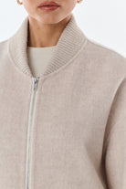 LEO Manteau en laine et cachemire — Beige — vue 4